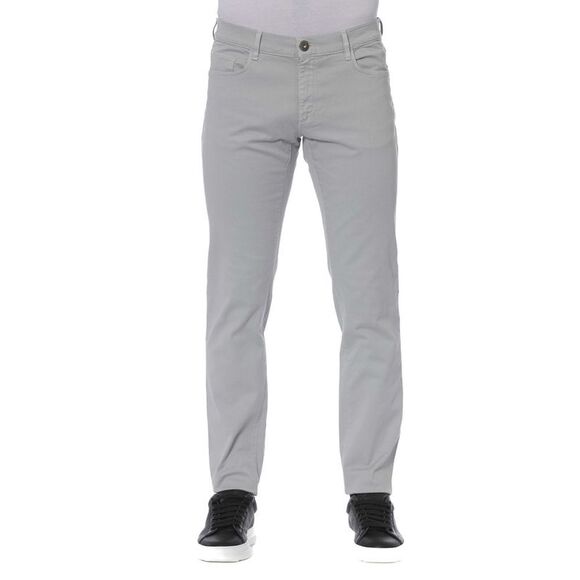 Trussardi Jeans Gray Cotton Men Men's Jeans